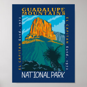 Guadalupe Mountains National Park Distressed Poster