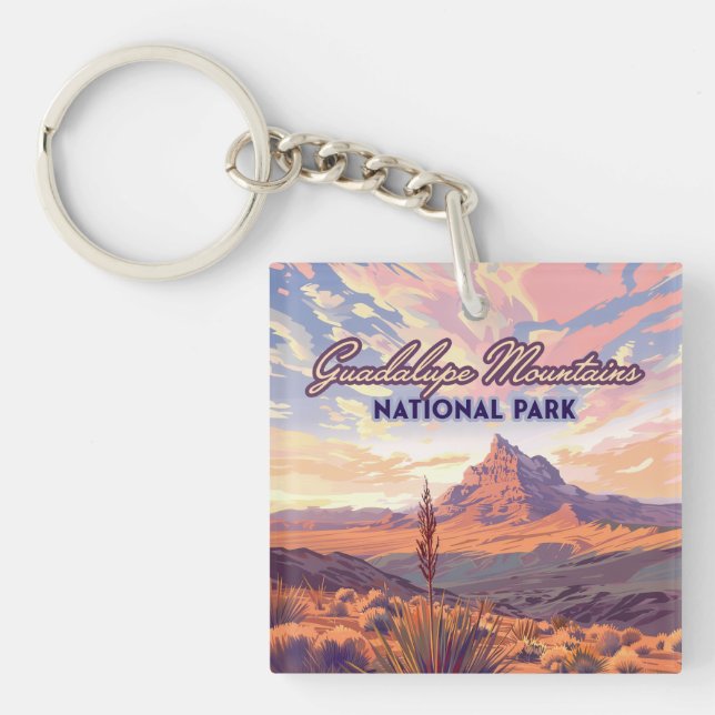 Guadalupe Mountains National Park El Capitan Texas Keychain (Front)