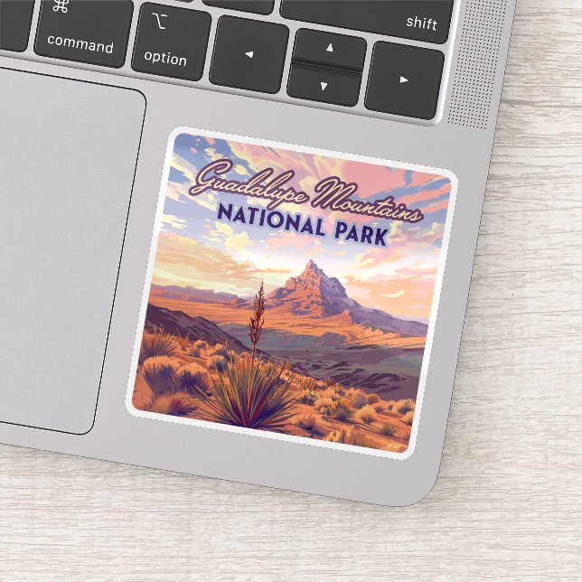 Guadalupe Mountains National Park El Capitan Texas Sticker (Detail)