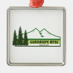 Guadalupe Mountains National Park Green Stripes Metal Ornament