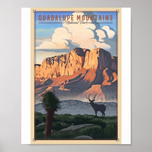 Guadalupe Mountains National Park Litho Artwork Poster