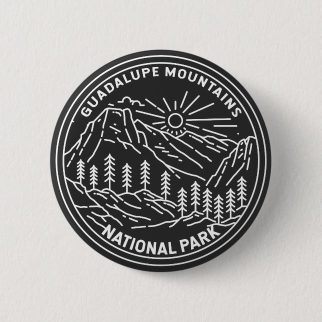  Guadalupe Mountains National Park Monoline   Button (Front)