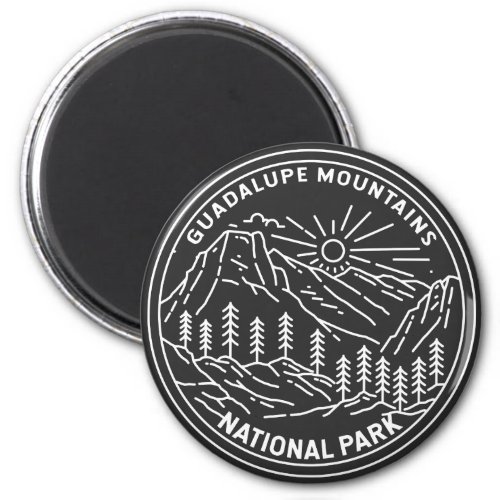  Guadalupe Mountains National Park Monoline   Magnet