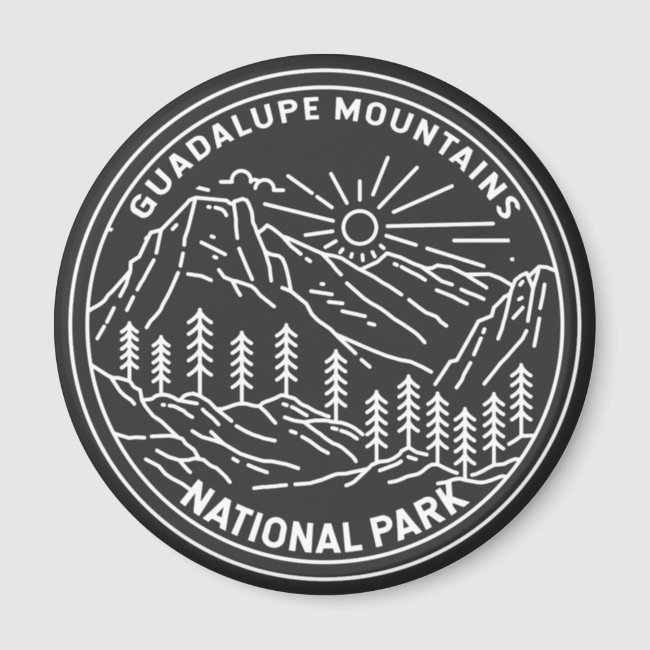  Guadalupe Mountains National Park Monoline   Magnet