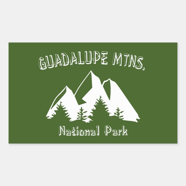 Guadalupe Mountains National Park Rectangular Sticker (Front)