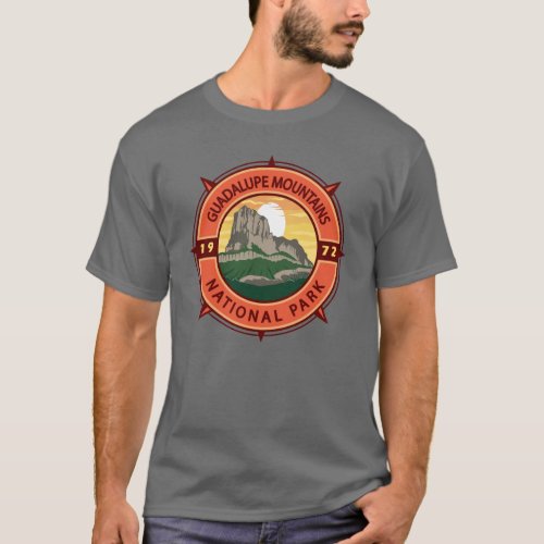 Guadalupe Mountains National Park Retro Compass T_Shirt