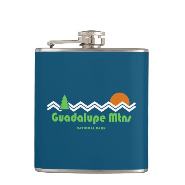 Guadalupe Mountains National Park Retro Flask (Front)