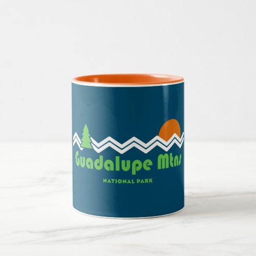 Guadalupe Mountains National Park Retro Two_Tone Coffee Mug