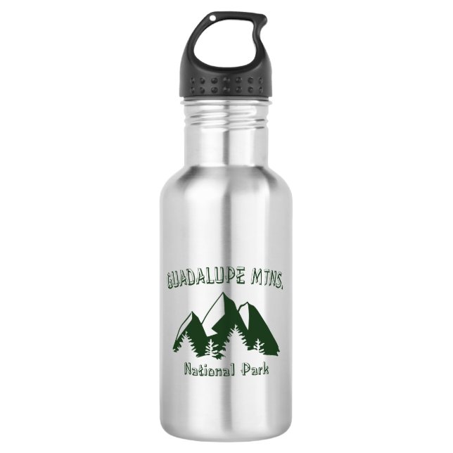 Guadalupe Mountains National Park Stainless Steel Water Bottle (Front)
