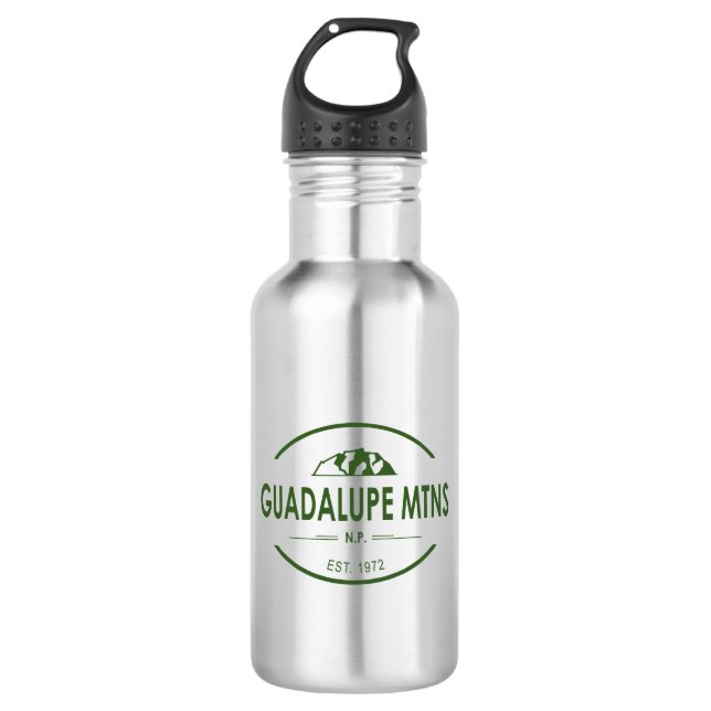 Guadalupe Mountains National Park Stainless Steel Water Bottle (Front)