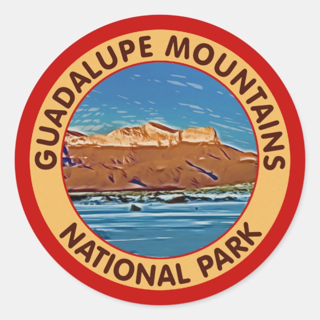 Guadalupe Mountains National Park, Texas Classic Round Sticker (Front)