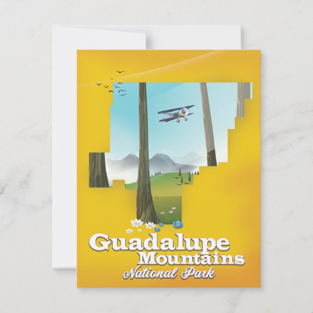 Guadalupe mountains national park, Texas map. (Front)