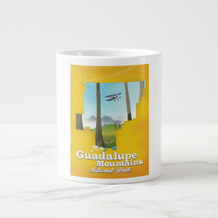 Guadalupe mountains national park, Texas map. Giant Coffee Mug