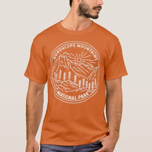 Guadalupe Mountains National Park Texas Monoline  T_Shirt