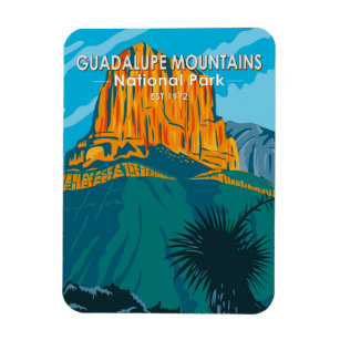  Guadalupe Mountains National Park Texas Vintage Magnet