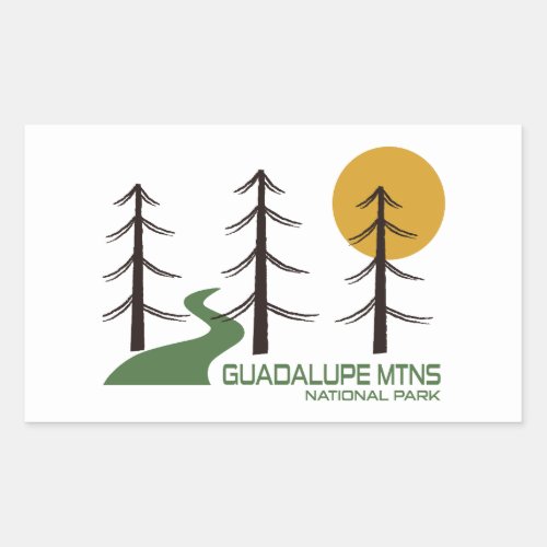 Guadalupe Mountains National Park Trail Rectangular Sticker