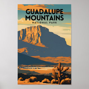 Guadalupe Mountains National Park Vintage Travel Poster
