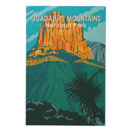  Guadalupe Mountains National Park Vintage Wood Wall Art