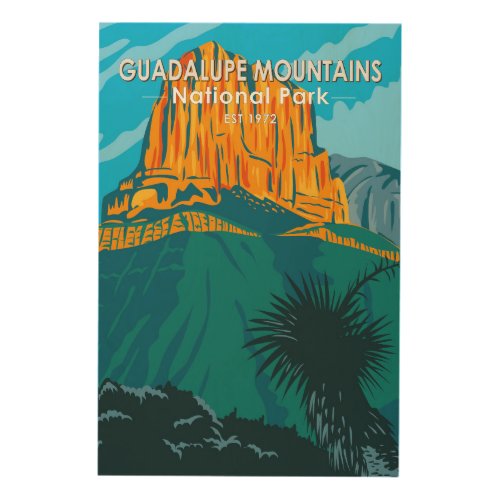  Guadalupe Mountains National Park Vintage Wood Wall Art