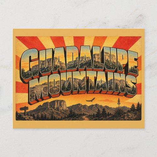 Guadalupe Mountains TX Fossil Reef Forest Art Postcard