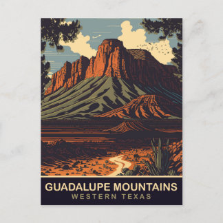 Guadalupe Mountains, Western Texas, Travel Postcard