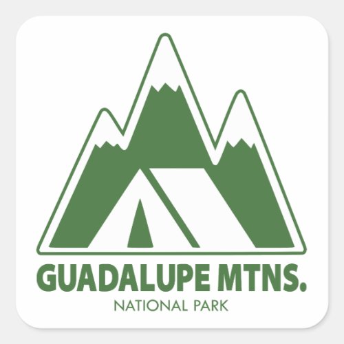 Guadalupe Mtns. National Park Mountains Camping Square Sticker