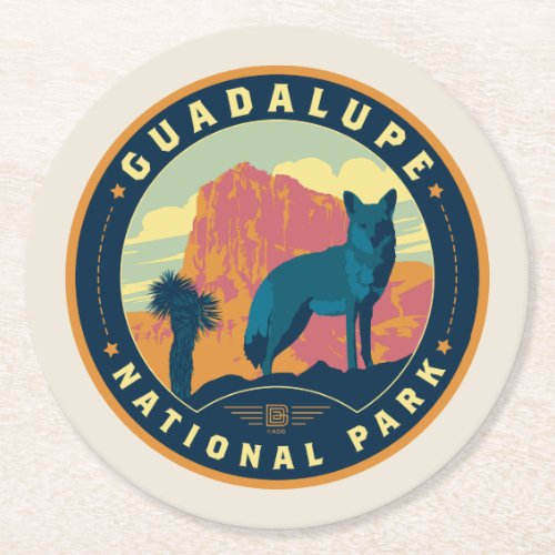 Guadalupe National Park Round Paper Coaster