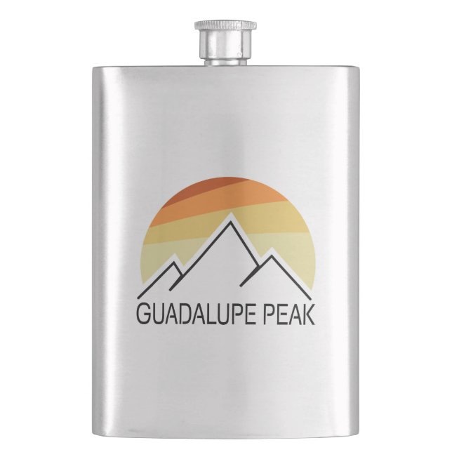 Guadalupe Peak Retro Flask (Front)