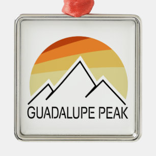 Guadalupe Peak Retro Metal Ornament