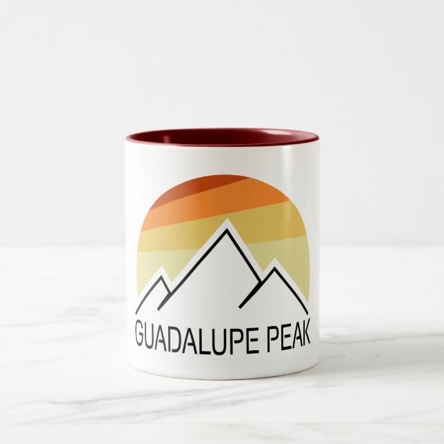 Guadalupe Peak Retro Two-Tone Coffee Mug (Center)