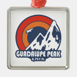 Guadalupe Peak Texas Sun Eagle Metal Ornament