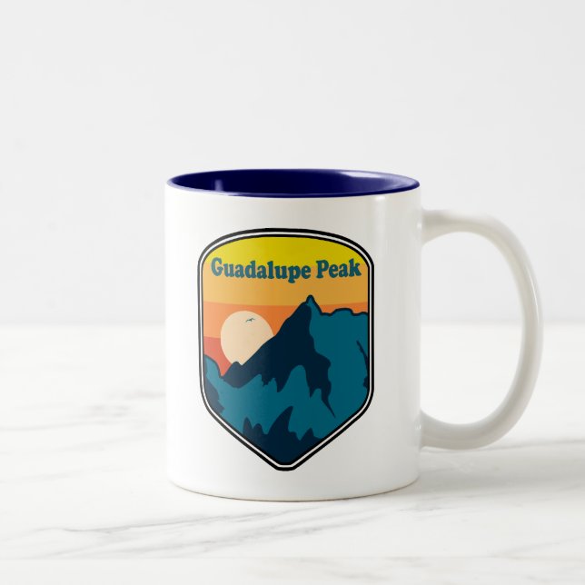 Guadalupe Peak Texas Sunrise Two-Tone Coffee Mug (Right)