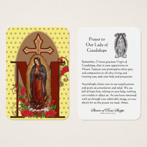Guadalupe Religious Catholic Prayer Holy Card