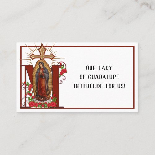 Guadalupe  Religious  Prayer Holy Cards