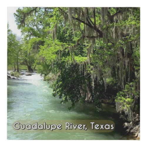 Guadalupe River in Gruene Texas   Faux Canvas Print