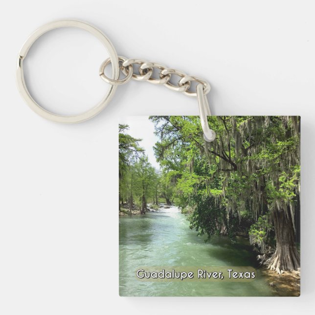 Guadalupe River in Gruene, Texas  Keychain (Front)