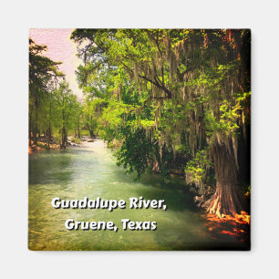 Guadalupe River in Gruene, Texas Watercolor Magnet