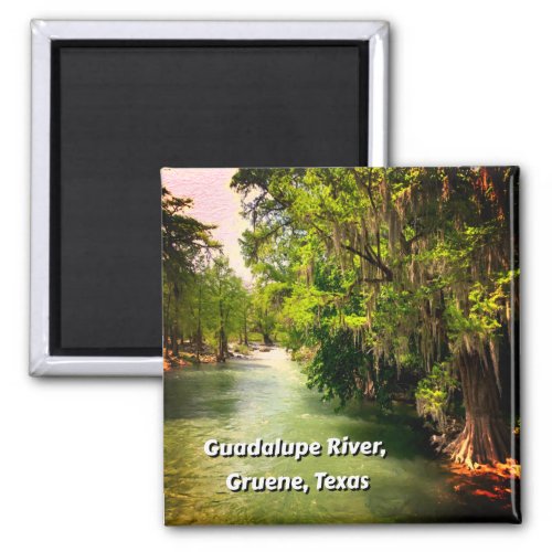 Guadalupe River in Gruene Texas Watercolor  Magnet