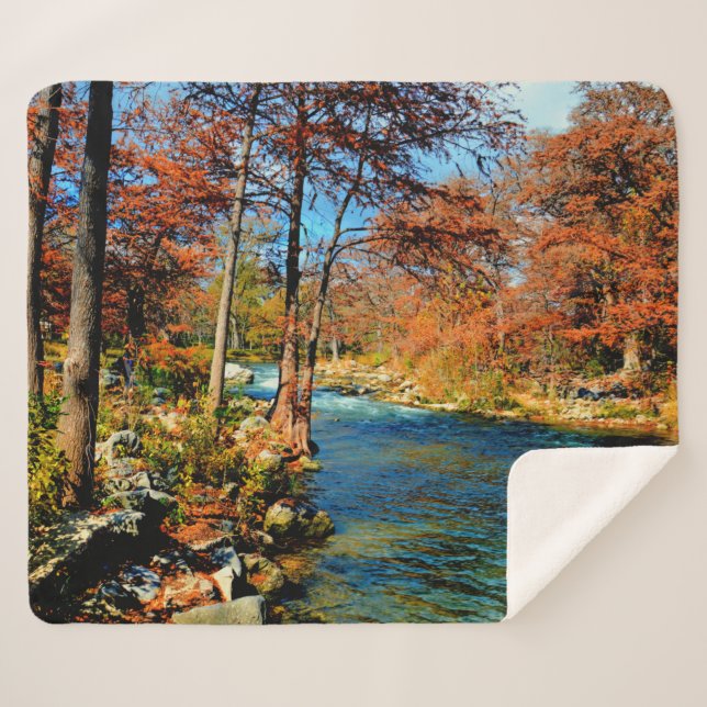 Guadalupe River Sherpa Blanket (Front (Horizontal))