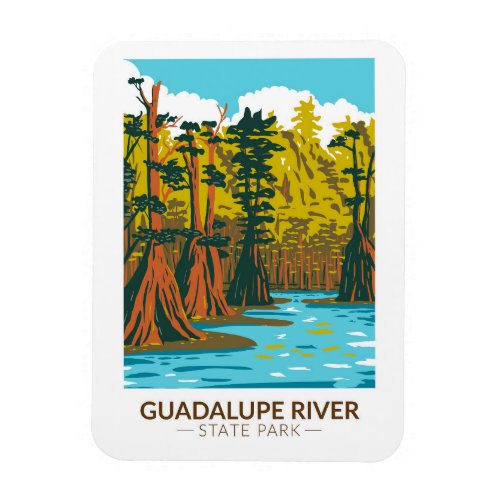 Guadalupe River State Park Texas Vintage  Magnet