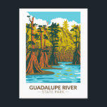 Guadalupe River State Park Texas Vintage Postcard<br><div class="desc">Guadalupe River State Park illustration. The park has four miles of river frontage for canoeing,  fishing,  swimming and tubing.</div>