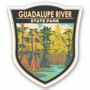 Guadalupe River State Park Texas Vintage Sticker