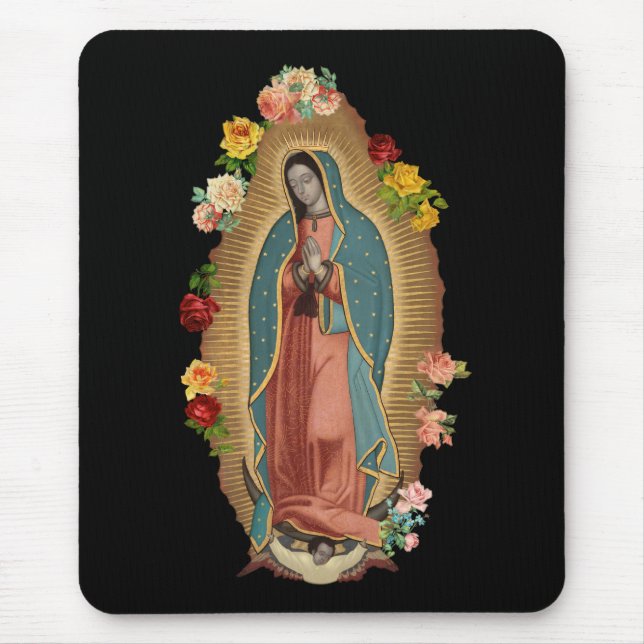 Guadalupe Rose Mousepad (Front)