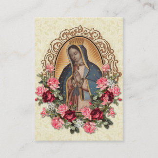 Guadalupe Roses Wedding Favor Holy Card
