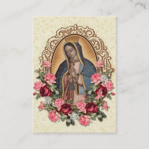 Guadalupe Roses Wedding Favor Holy Card