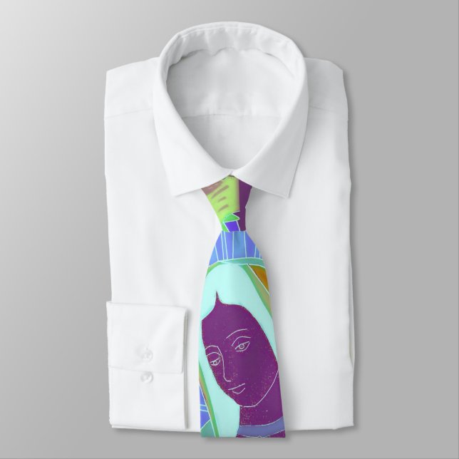 Guadalupe Ultraviolet   Neck Tie (Tied)