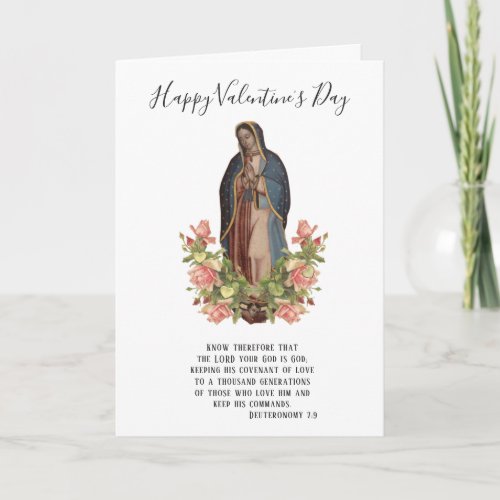 Guadalupe  Valentines Day   Religious Catholic Card