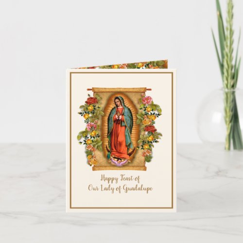 Guadalupe Virgin Mary Feast Day Catholic Thank You Card