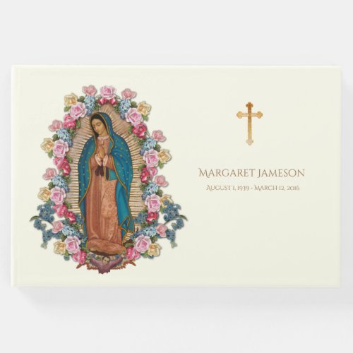 Guadalupe Virgin Mary Funeral Memorial Guest Book