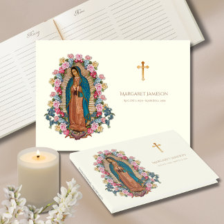 Guadalupe Virgin Mary Funeral Memorial Guest Book